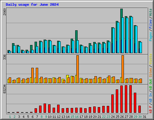 Daily usage for June 2024