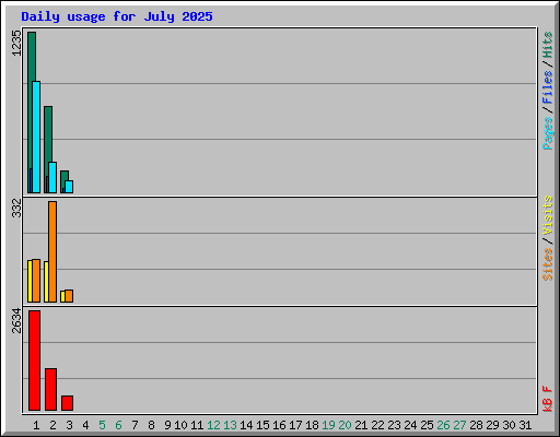 Daily usage for July 2025