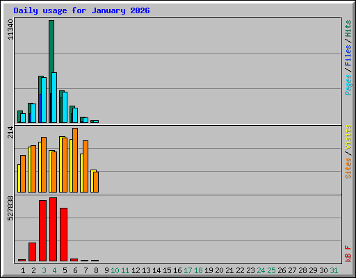 Daily usage for January 2026