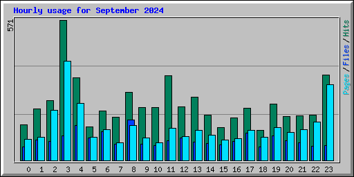 Hourly usage for September 2024