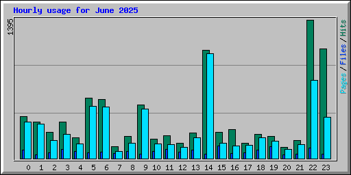 Hourly usage for June 2025