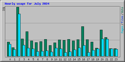 Hourly usage for July 2024