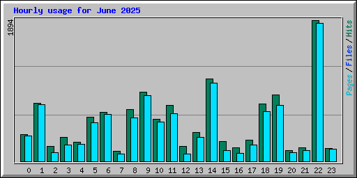 Hourly usage for June 2025