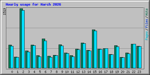 Hourly usage for March 2026