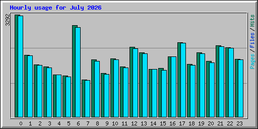 Hourly usage for July 2026